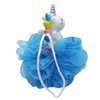 Caviotess Unicorn Bath Mesh Shower Ball Pouf Loofahs Exfoliating Bath Sponge Body Cleaner for Children Kids
