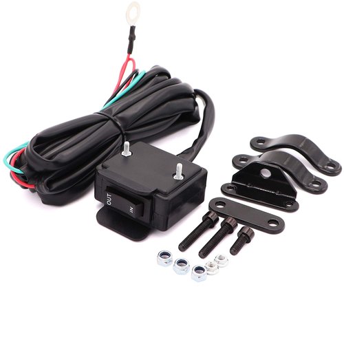 12V Winch Rocker Thumb Switch with Mounting Bracket Handlebar Control line kit for ATV UTV