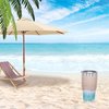 JIU HONG CHAO 30 OZ Beach Tumblers with Lid Beach Lover Tropical Ocean Gifts Travel Coffee Mug Blue Summer Insulated Drinking Cups Beach Themed Gifts for Women Adult(Beach)