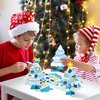 WATINC 30Pcs Blue Christmas Tree Craft Kit for Kids, Make Your Own Christmas Tree Craft Art for Party Favors Decoration, DIY Xmas Supplies Home School Classroom Fun Activity Art Project