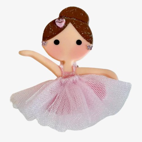 Ballerina Handmade Hair Clip - Sparkly Alligator Clip Ballet Accessories for Children - Ballerina Blond Hair Clip
