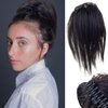 QTHQTFL Messy Bun Hair Piece Claw Clip Hair Buns Short Straight Ponytail Bun Hair Extensions Tousled Updo Messy Hair Bun Scrunchies for Women Girls (#4)