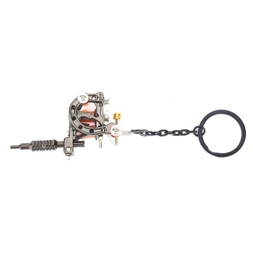 Beautiful Portable Mini Tattoo Machine Tattoo Key Chains, Tattoo Gun Model Keychain Bag Pendant Necklace Clothes Decoration For Fashional People, Tattoo Artist Cx12 Black