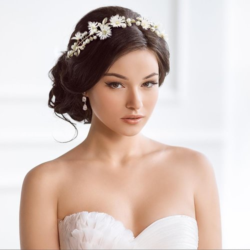 AEVBSOY 2 Pcs Wedding Hair Accessories for Girls Flower Wreath Headpieces Floral Pearl Hair Dress Crown Hair Flower Vine Headband for Flower Girls Bridal Wedding Hair Band, White, Red