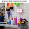 Marketing Holders Pegboard Business Card Holder for 3.5" x 2" Contact Info Cards Clear Acrylic Display Rack Space Saving Organizer