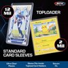 BCW 3x4 Topload Card Holders and Card Sleeves Combo | 100 Clear Plastic Toploaders and 100 Soft Card Sleeves | Protect, Store, and Display Trading Cards | Durable Card Storage Box for Collectors