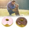 Latex Hundespielzeug Donut Dog,Donut Squeaky Dog Toy,Squeaky Donut Dog Toy,2Pcs Latex Pet Doughnut Shape Sounding Teeth Cleaning Chewing Biting Interactive Training Toy for Dogs