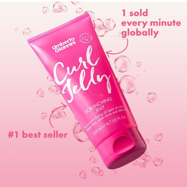 Umberto Giannini Curl Jelly Scrunching Jelly & Creme De Curl Control Cream Duo for Curly or Wavy Hair, Vegan & Cruelty Free, 2 Pack