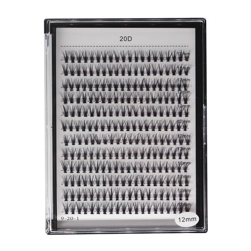 Bodermincer 1 Box Big Capacity 240 bundles 8-10-12-14-16mm Mixed 20D/30D/40D/60D/80D/100D Eyelash Extensions Strip Eyelashes Individual Lashes Natural Style 8-22mm to Choose (20D-12mm)