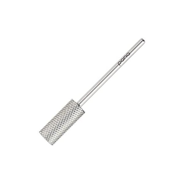 USA PANA Professional 3/32" Shank Size - Flat Top Small Barrel Carbide Bit - 5X Coarse Grit to Extra Fine Grit - Gold, Silver, DLC Black - Nail Drill Bit for Dremel Machine (Fine, DLC Black)