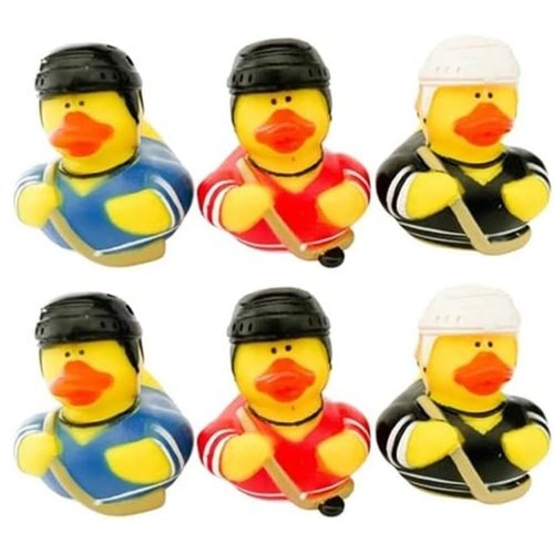 HAPPY DEALS ~ 12 Hockey Rubber Ducks | 2 Inch | Fun Hockey Party Favors
