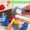 Montessori Wooden Tool Set Toy for Toddlers with Box/Bench, Pretend Play Tool Kit, Educational STEM Construction Set for Kids, Boys and Girls, Sensory Toy for Kids