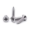 #8 x 3/4" (100 pcs) Stainless Steel Flat Head Sheet Metal Screws, Phillips Drive Wood Screws, 304 Stainless Steel 18-8, Self Tapping Screws