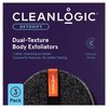Cleanlogic Detoxify Purifying Charcoal Infused Exfoliating Body Scrubber, Dual-Texture Round Exfoliator Tool for Smooth, Clean Skin, Daily Skincare Routine, 3 Count Value Pack