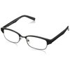 Foster Grant Men's Rob Square Reading Glasses, Black/Transparent, 59 mm, 2.00