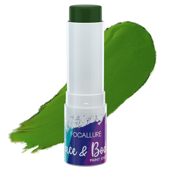 FOCALLURE Face Body Paint Stick,Eye Black Stick for Sports,Face Painting Kit Professional Hypoallergenic Foundation Makeup for Halloween Cosplay SFX Costume Party,Green Goblin