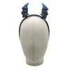 ATekatac Devil Horn Hair Clips Halloween Cosplay Gothic Hairband 3D Print Demon Horn Hairband (Cur Black Blue)