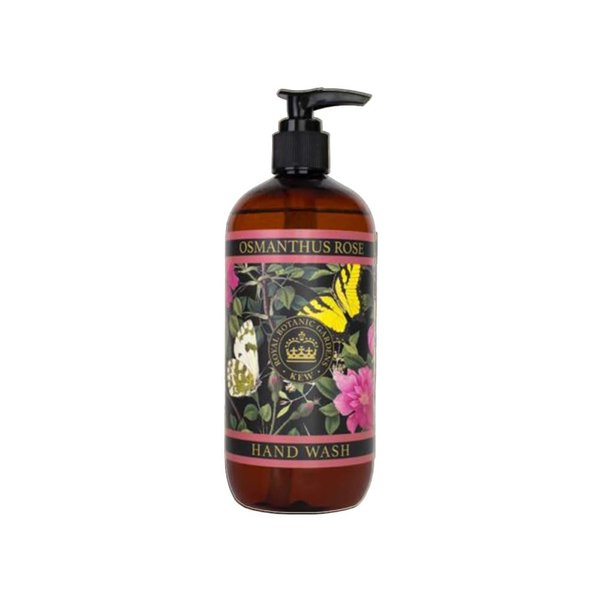 The English Soap Company Kew Gardens Luxury Hand and Body Wash, Refreshing Botanical Wash with a Rich Lather, Enriched with Soothing Aloe Vera and Vitamin E, Osmanthus Rose Scent 500ml