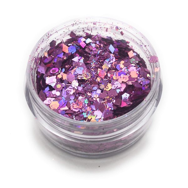 NOCTÍS Purple, pink glitter for manicures and pedicures, nail art glitters, easy to use