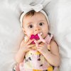 Boon Prance Unicorn Silicone Baby Teether - Dishwasher Safe Baby Teething Toys - Teething Relief for Babies - Baby Items Made Without BPA or PVC - Pink