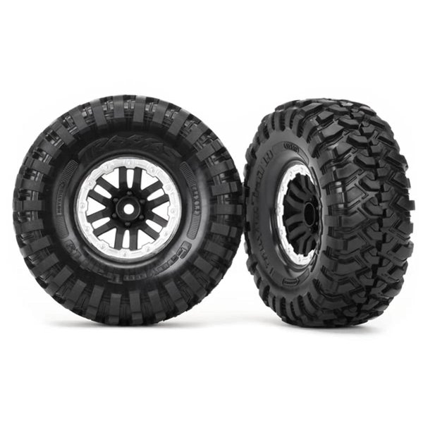 Tires and Wheels, Assembled, glued (TRX-4 Satin beadlock Wheels, Canyon Trail 1.9 Tires) (2)