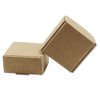 PABCK 1.45x1.45x0.78 inch Mini Brown Aircraft Cardboard Jewellery Boxes Square Gift Wrapping Kraft Paper Soap Box Pack Craftwork Gift Fastener Ear Rings Small Jewellery Favor Treat Box (20)