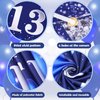 Blue 13th Birthday Decorations for Boys Girls, Navy Blue Silver Happy 13th Birthday Banner and 13th Birthday Balloons for 13th Birthday Anniversary Party Supplies, Thirteen Year Old Party Decorations