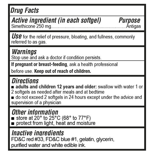 P Puregen Labs High Potency Gas Relief Softgels with Simethicone 250 mg Relieve Pressure, Bloating and Painful Discomfort Compare to Gas-X and Phazyme -200 Count Total