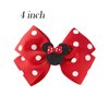 4Pcs Mouse Ears Bow Clips for Girls Women 4Inch Birthday Party Decorations Gift Costume Hair Accessories Polka Dot Red