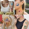 Y 10 Sheet Soccer Temporary Tattoo Stickers Men Women Boys Girls Makeup Festival Carnival Birthday Party Fake Body Tattoos for Watch Football Match Theme Face Tattoos Body Tattoos
