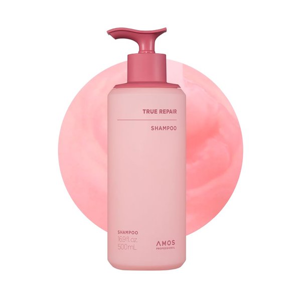 AMOS PROFESSIONAL True Repair Shampoo l Anti-Frizz & Smoothing Shampoo with Ceramide, For Dry & Damaged Hair, 16.9 fl.oz