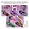JCAKES 5 Pieces Cat Eye Nail Magnet Cat Eye Magnet for Nails Magnetic Gel Polish Magnetic Magnets Wood Cat Eye Nail Polish Magnet Stick Nails Design Tool for DIY Home, Salon, Studio