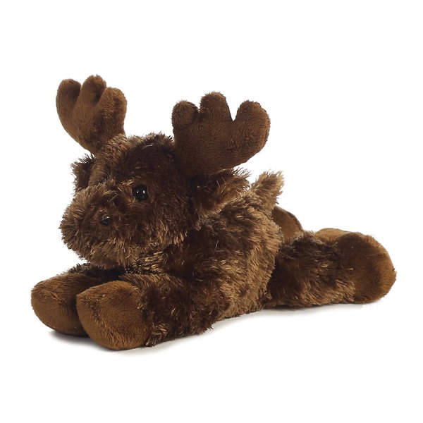 Aurora® Adorable Mini Flopsie™ Maxamoose™ Stuffed Animal - Playful Ease - Timeless Companions - Brown 8 Inches