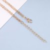 Iaceble Boho Layered Heart Choker Necklace Crystal Heart Pendant Necklace Gold Double Heart Necklace Cz Open Heart Necklace Chain Jewelry for Women and Girls