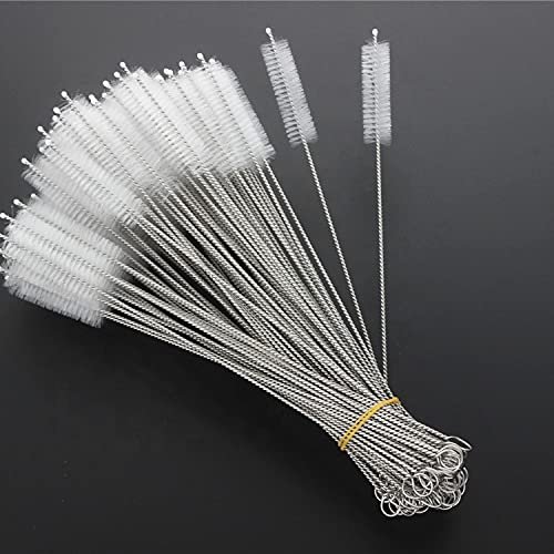 100Pack Drinking Straw Cleaner Brush .Extra Long 9.3 inch Pipe Cleaners, Straw Cleaning Brush for Tumbler, Sippy Cup, Bottle and Tube,230x10mm Reusable Metal Straw Cleaning Brush in Bulk(100Pack)