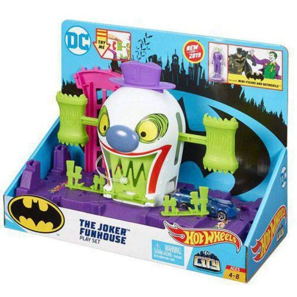 Hot Wheels City Batman, The Joker Fun House Set Ages 3 to 6 Years Old