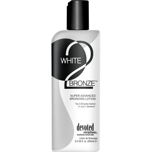 Devoted Creations White 2 Black Supre Advanced Bronzer Tanning Lotion, 8.5 Ounce