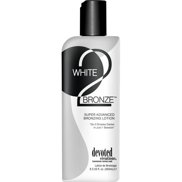 Devoted Creations White 2 Black Supre Advanced Bronzer Tanning Lotion, 8.5 Ounce