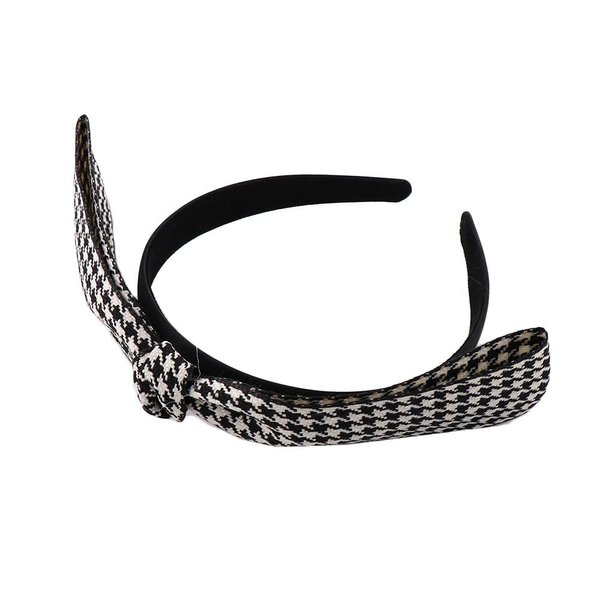 Fashion Women Black Bow Plaid Head Headband, Cute Hairpin Hair Hoop Bowknot Hairband Bow Headband Hair Accessories