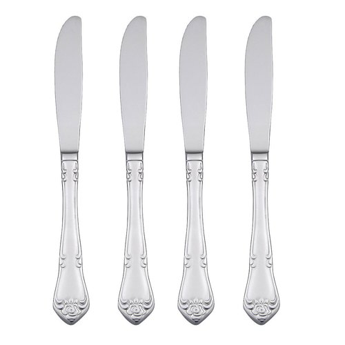 Oneida True Rose Everyday Flatware Dinner Knives, Set of 4