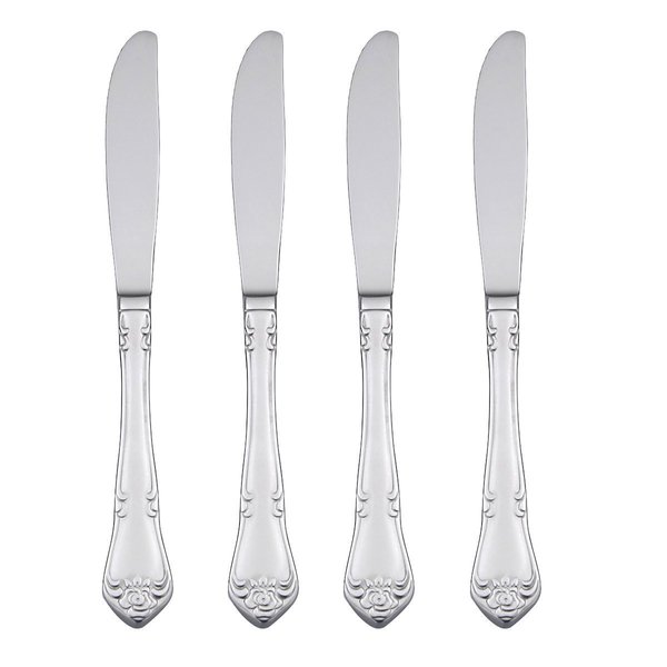Oneida True Rose Everyday Flatware Dinner Knives, Set of 4