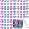 100 Pieces Butterfly Hair Clips Butterfly Clips for Hair 90s Girls Butterfly Clips Mini Hair Clips Butterfly with Box Mini Butterfly Clips Cute Clips Hair Accessories for Women (Blue, Silver, Purple)