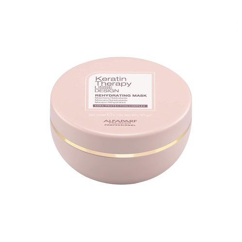 Alfaparf Milano Lisse Design Keratin Therapy Rehydrating Hair Mask - Post Keratin Treatment Deep Conditioning Hair Mask for Frizz Control & Moisture Retention - Dry Hair Treatment (6.7 oz)