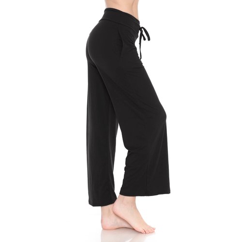 Leggings Depot Women's Fashion Pajama Lounge Pants with Pockets-PJ20-BLACK-L