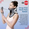 DDS MAX Cervical Traction Collar Neck Brace for Pinched Nerve, Pneumatic, Stretcher, Pain Relief, Relaxation, Manual Air Pump, Decompression and Tension Release, Cervical Spine Alignment. (13"-16.5")