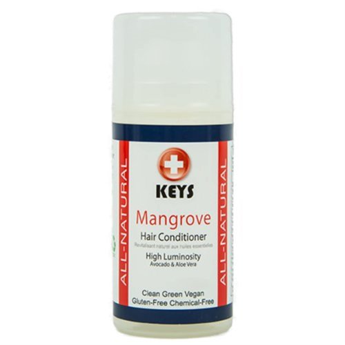 Keys Mangrove Vegan, All Natural, Gluten Free, Chemical-Free Hydrating Cream Hair Conditioner and Leave-in Styler with Brassica Oil for All Hair Types, No Silicone, No Dimethicones, 7.9 ounces