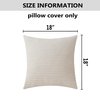 Home Brilliant Couch Pillow Covers Decorative Throw Pillows Set of 2 Striped Corduroy Plush Velvet Pillowcases Cushion Cover for Couch, 18x18 inch, Cream Cheese