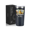 Onebttl Mahjong Gifts for Women/Men, Funny Gifts for Mahjong Lovers, 20oz (590ml) Insulated Stainless Steel Mah Jongg Gifts, Mahjongg Cup, Birthday Gifts, Christmas Gifts -Black - Queen