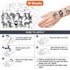 102 PCS Zebra Print Temporary Tattoos Themed Birthday Party Decorations Supplies Favors Decor Cute Jungle Safari Animal Tattoo Stickers Gifts For Game Boys Girls Classroom School Prizes Carnival