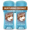 Secret Fresh Antiperspirant Deodorant for Women, 72hr Breathable Sweat & Odor Protection, Instant Freshness & Gentle, PH Balancing Minerals, Clear Gel, Nurturing Coconut Scent, 2.6 oz (Pack of 2)